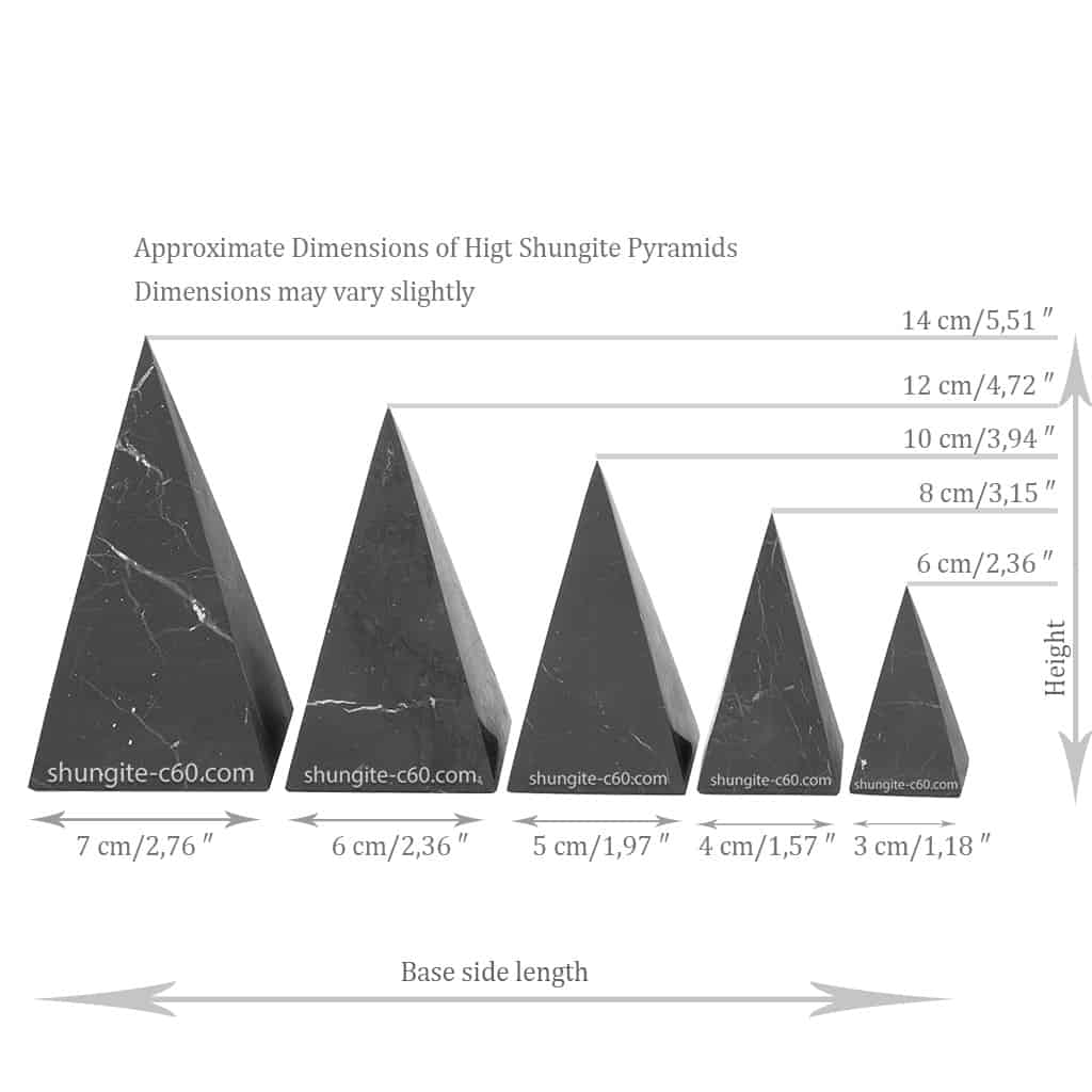 Tall Shungite Pyramids Safe Water Canada